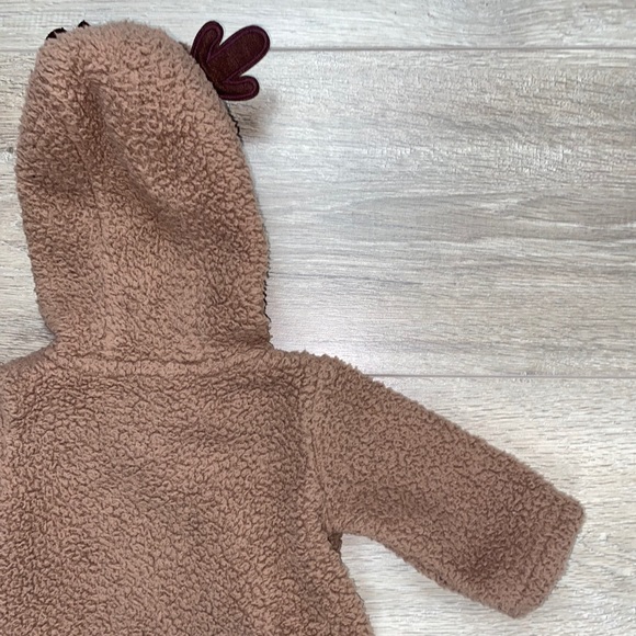 Carter’s Reindeer Zip Bunting Newborn Reindeer Pram Newborn Holiday Bunting - Picture 13 of 14